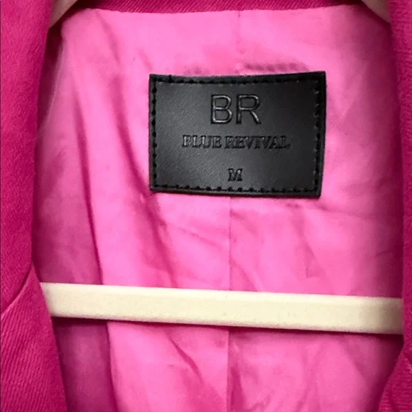 Vibrant Fuchsia Double-Breasted Blazer/ Oversize fit - Picture 3 of 9